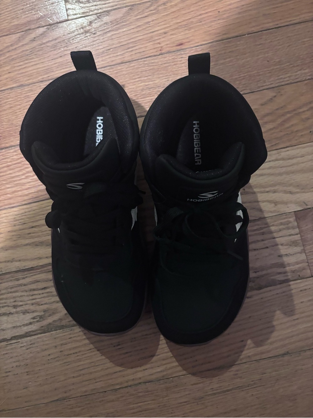 Women's Wide-Toed Black High-Top Sneakers